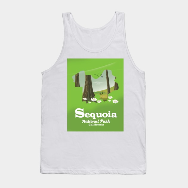 Sequoia National park map Tank Top by nickemporium1